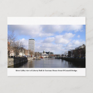 Dublin City Ireland, Liberty Hall, Customs House Postcard