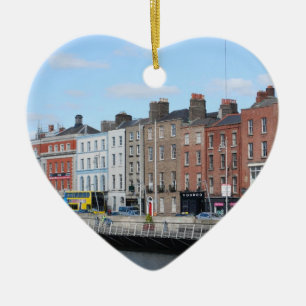 Dublin City on The Liffey Ceramic Tree Decoration