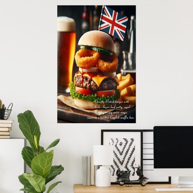 Dublin Delight Burger 24x36 Poster (Home Office)