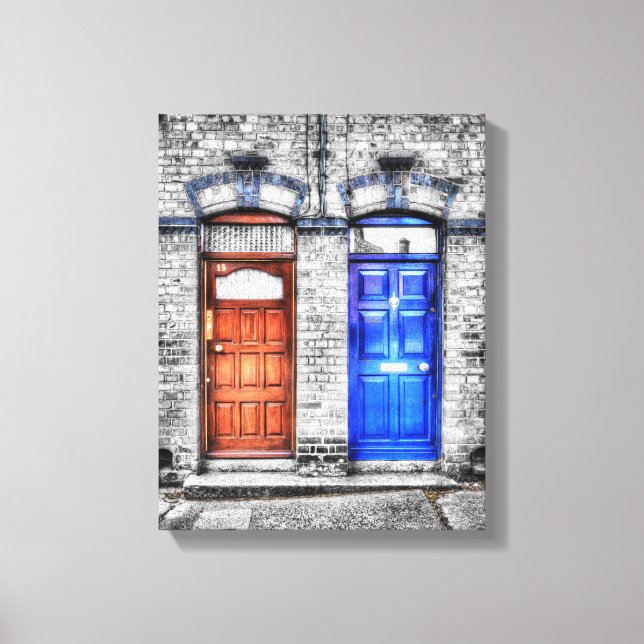 Dublin Doors - Artistic Treatment Canvas Print (Front)