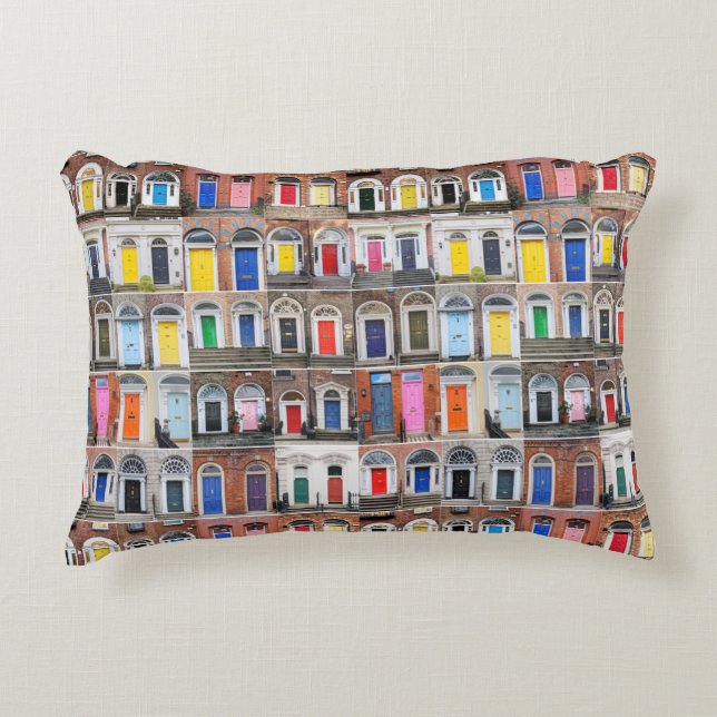 Dublin Doors Pillow - "Neighbours" (Front)