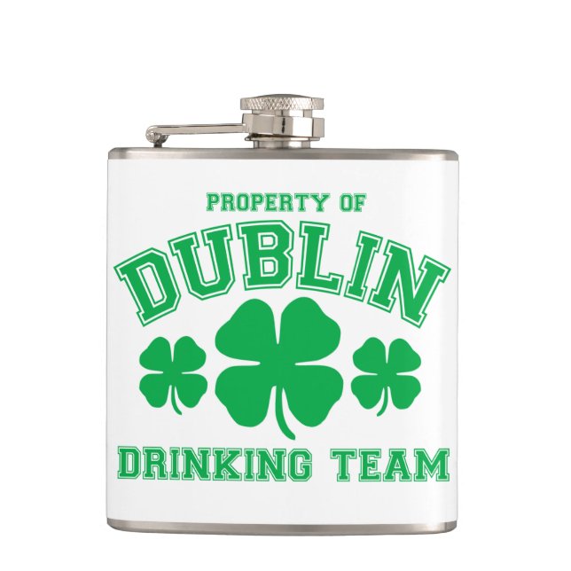 Dublin Drinking Team Hip Flask (Front)