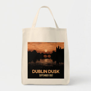 Dublin Dusk: Captivating Twilight Scenes Tote Bag