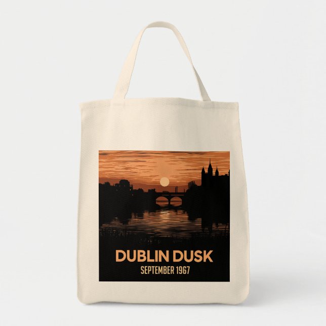 Dublin Dusk: Captivating Twilight Scenes Tote Bag (Front)