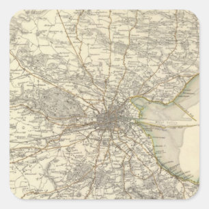 Dublin environments square sticker