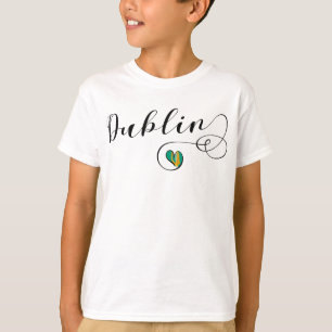 Dublin Heart Tee Shirt, Ireland