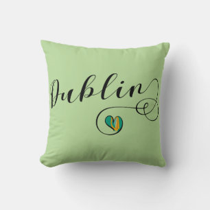 Dublin Heart Throw Cushion, Ireland Cushion