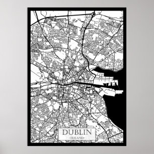 Dublin Ireland City Map Poster