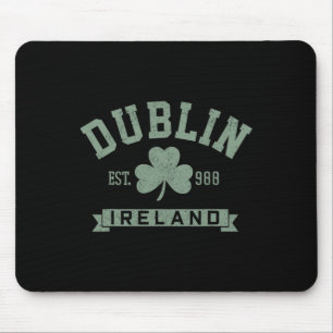 Dublin Ireland Clover Leaf Irish St. Patricks Day  Mouse Pad