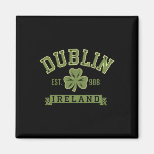 Dublin Ireland Clover Leaf Shamrock Celtic Est 988 Magnet