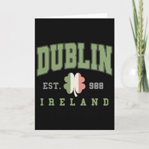 Dublin Ireland College University St. Patricks Day Card