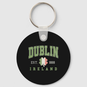Dublin Ireland College University St. Patricks Day Key Ring