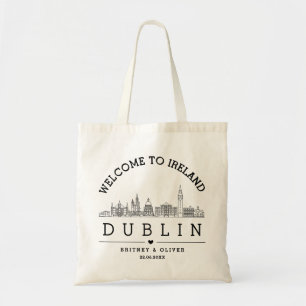 Dublin Ireland Destination Wedding Favours Tote Bag