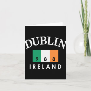 Dublin Ireland Flag Est 988 St Patricks Day Card