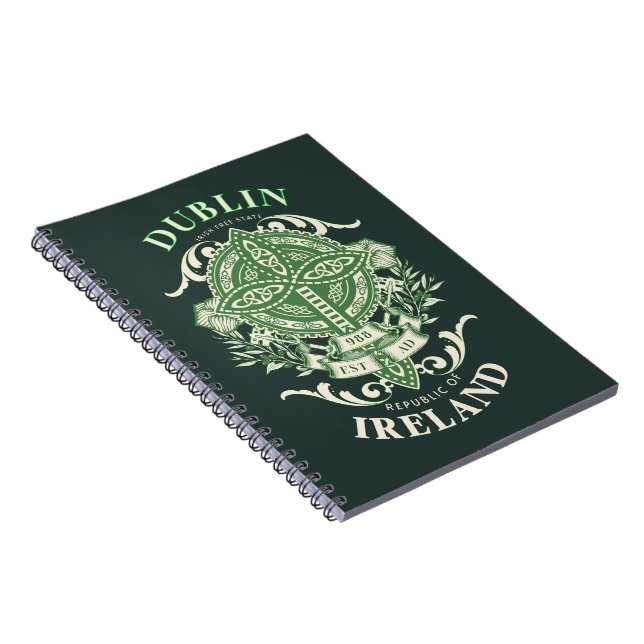 Dublin Ireland Irish Celtic Cross Notebook (Right Side)