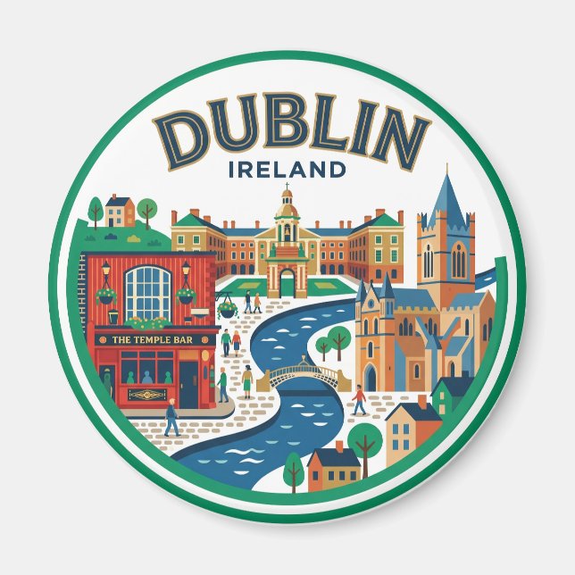 Dublin Ireland Magnet (Front)