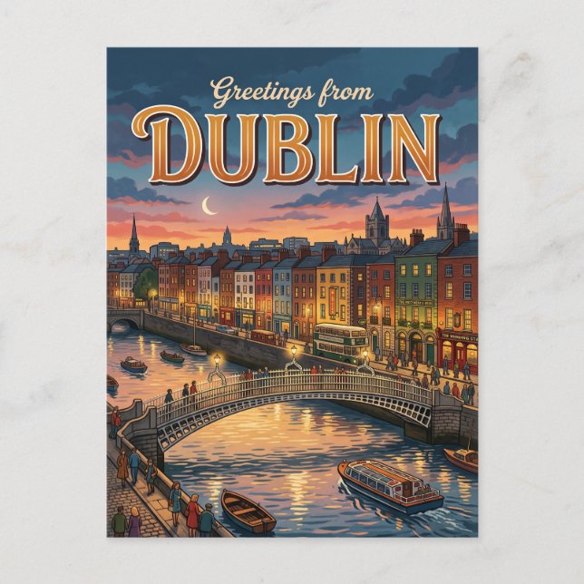 Dublin Ireland Postcard (Front)