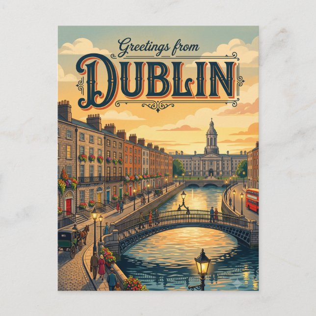 Dublin Ireland Postcard (Front)