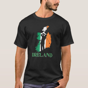 Dublin Ireland Roots Flag Colour Irish Golfer Golf T-Shirt