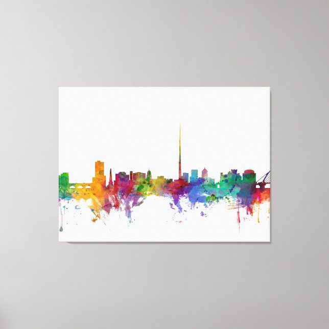 Dublin Ireland Skyline Canvas Print (Front)