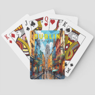 Dublin Ireland Travel Art Vintage Playing Cards