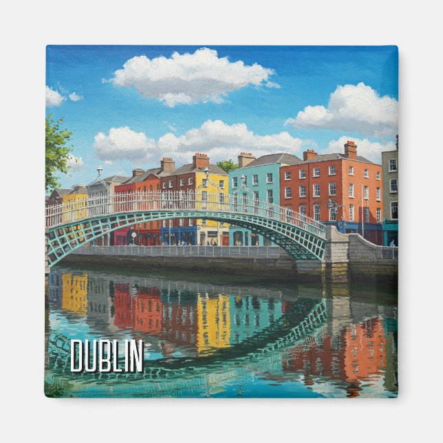 Dublin Ireland Travel Magnet (Front)