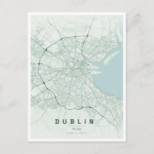 dublin ireland travel postcard