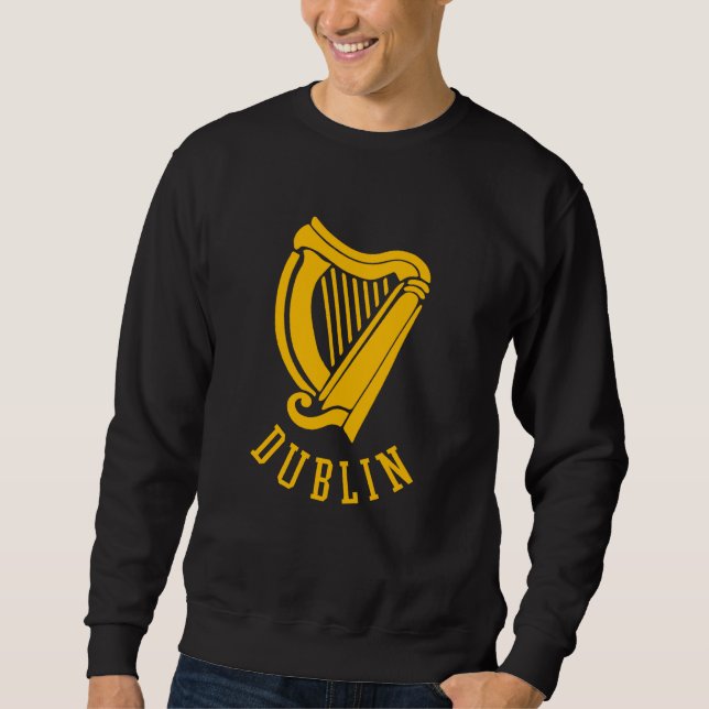 Dublin Irish Celtic Harp s Medieval s Emblem of Du Sweatshirt (Front)