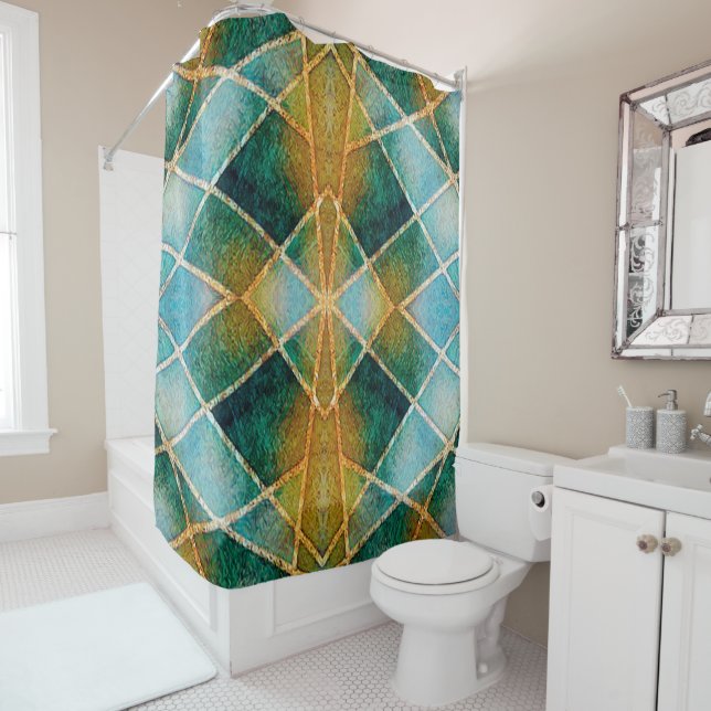 Dublin No. 5 Shower Curtain (In Situ)