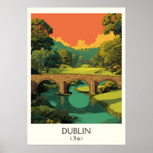 Dublin Ohio Bridge Park Modern Suburban Living Art Poster