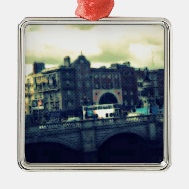 Dublin Pop Art Metal Tree Decoration (Front)