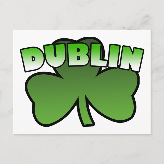 Dublin Shamrock Postcard (Front)