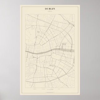 Dublin Street Map Poster