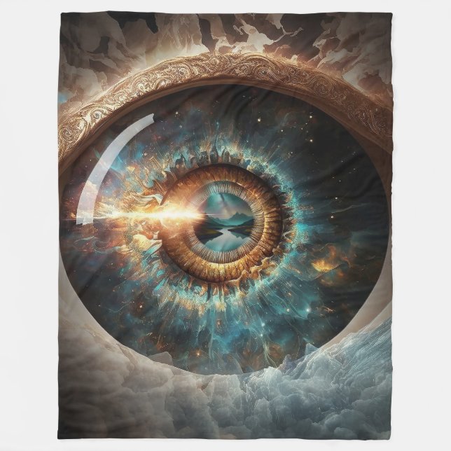 Dubman Designs: Eye of God, River of Hope Fleece Blanket (Front)