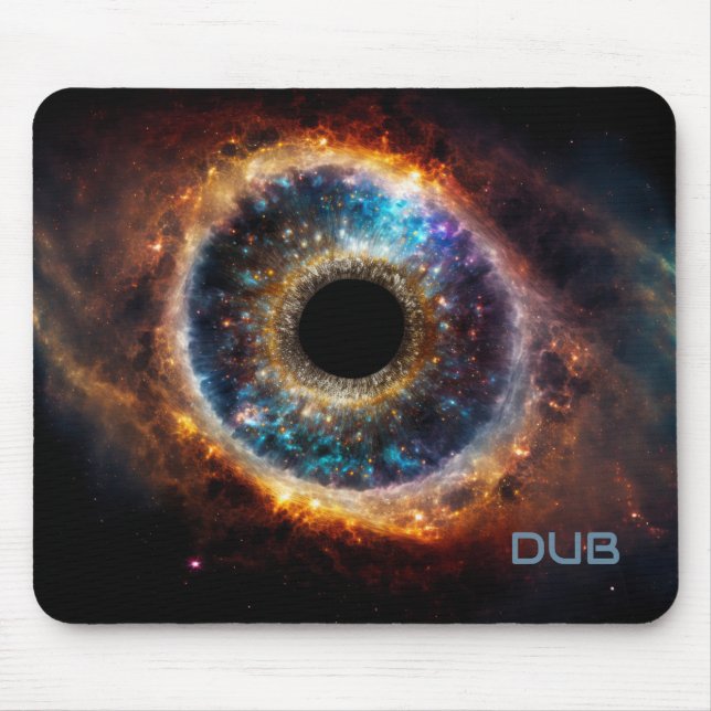 Dubman Designs: Universal Eye, Celestial Galaxy Mouse Pad (Front)