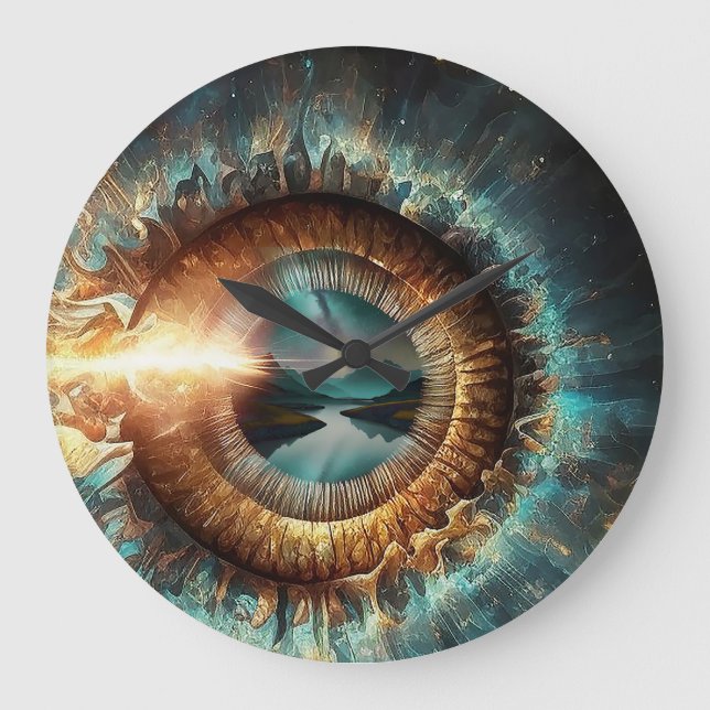 Dubman Does Design: Eye of God, River of Hope Large Clock (Front)