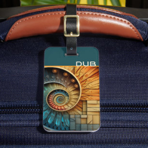 Dubman Does Design: Glowing Fibonacci Sequence Luggage Tag