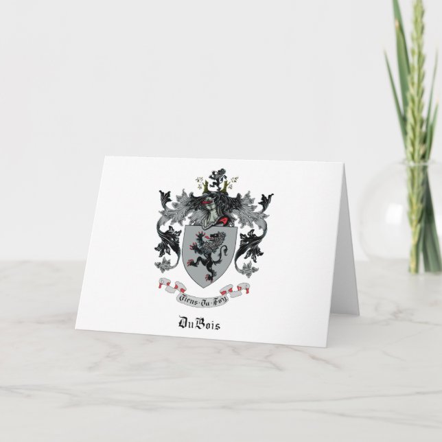 DuBois Family Crest Blank Note Cards (Front)