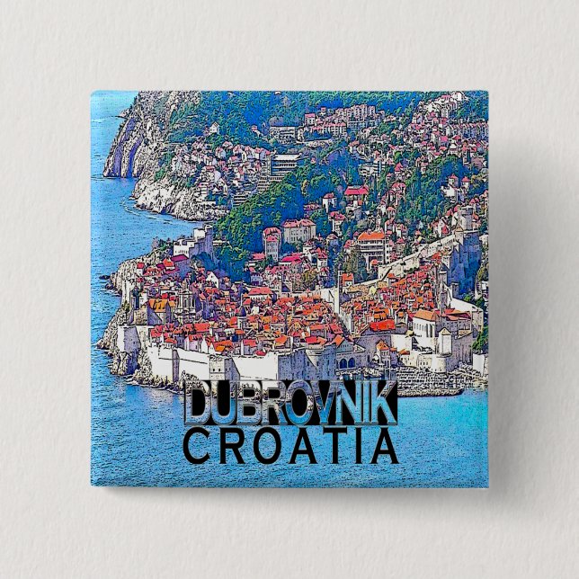 Dubrovnik 15 Cm Square Badge (Front)