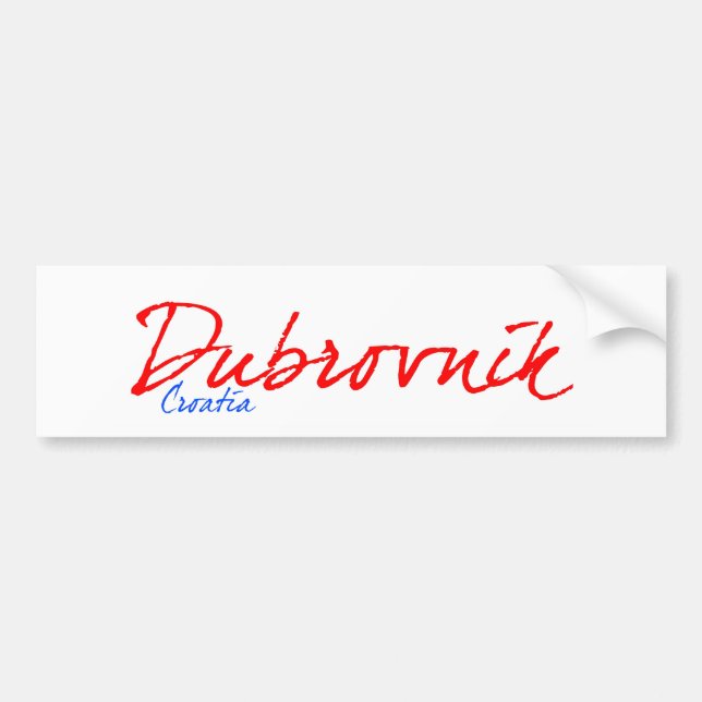 Dubrovnik Bumper Sticker (Front)