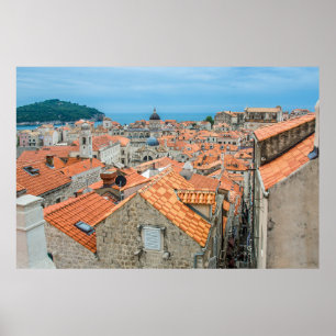 Dubrovnik city center poster