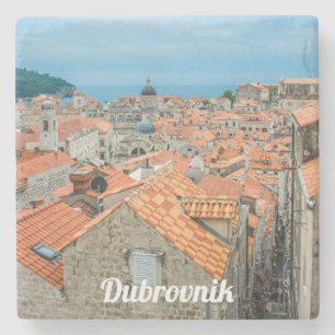 Dubrovnik city center stone coaster