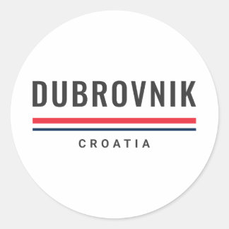Dubrovnik City Croatia Classic Round Sticker