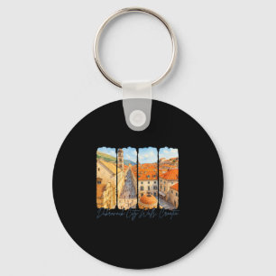 Dubrovnik City Walls Croatia Travel Brushstroke So Key Ring