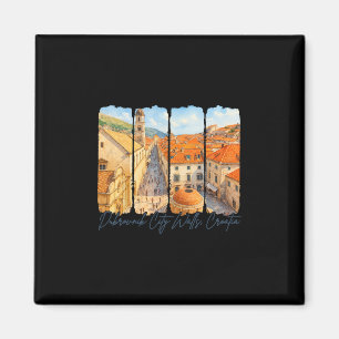Dubrovnik City Walls Croatia Travel Brushstroke So Magnet