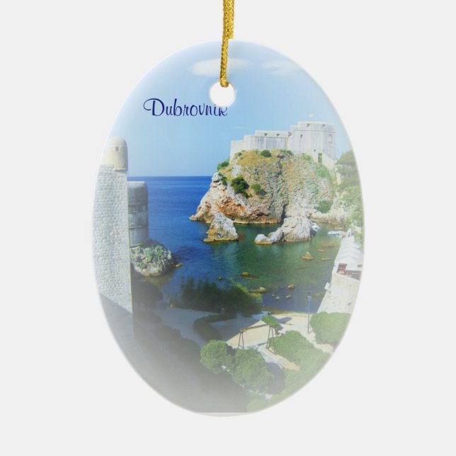 Dubrovnik Croatia Custom Christmas Ornament (Front)