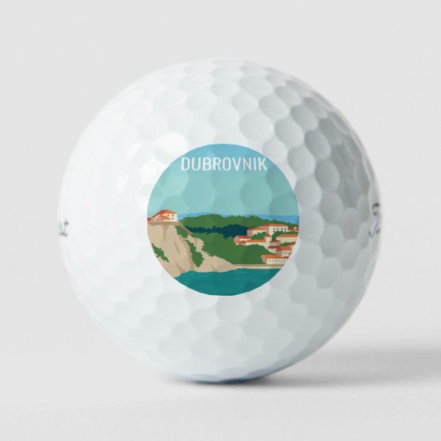 Dubrovnik Croatia Golf Balls (Front)