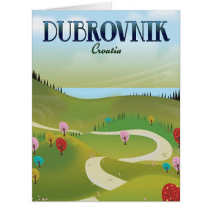 dubrovnik croatia landscape poster.