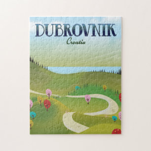 dubrovnik croatia landscape poster. jigsaw puzzle