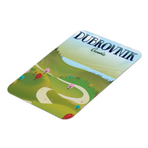 dubrovnik croatia landscape poster. magnet